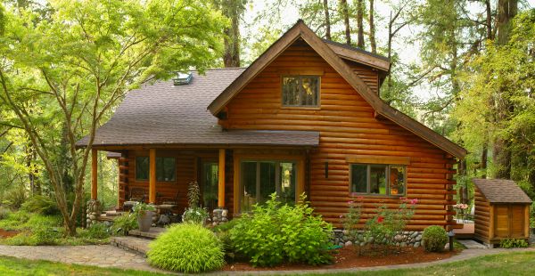 Log Home Exterior Cleaning in Brookfield
