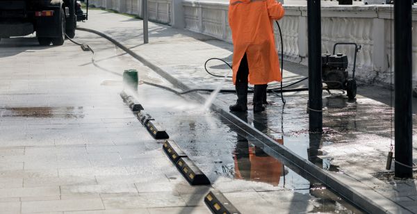 Parking Lot Pressure Washing in Brookfield