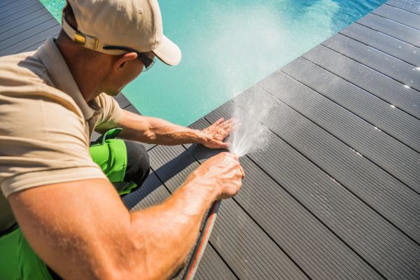 Pool Area Power Washing in Brookfield